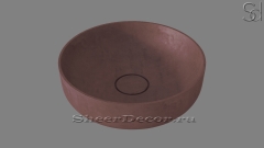 Накладная раковина Bowl из красного бетона Concrete Red РОССИЯ 637763911 для ванной комнаты_1