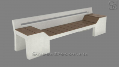 Скамейка Vilar Standard из декоративного бетона White C1 белый 119761931_1