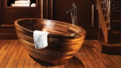 Дизайнерская ванна Dado M4 из розового дерева Santos Palisander 374395154 круглой формы_1