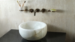 Каменная курна  Kadi из белого оникса White Honey ИНДИЯ 426428121_1