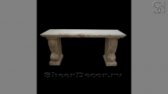 Мраморная скамейка Melet Felce из камня Rosalia в сборе _1