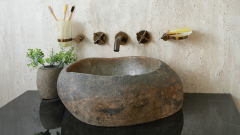 Раковина для ванной Piedra M383 из речного камня  Verde ИНДОНЕЗИЯ 00503011383_2