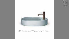 Накладная раковина Margo M27 из голубого бетона Concrete Cloud РОССИЯ 1008111127 для ванной комнаты_1