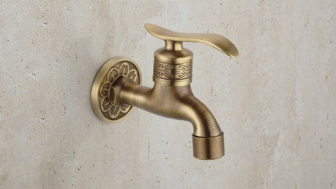 монокран для раковины Zekla Lever с глянцевой фактурой из латуни сорта Brass Brushed ИНДИЯ 703353114_1