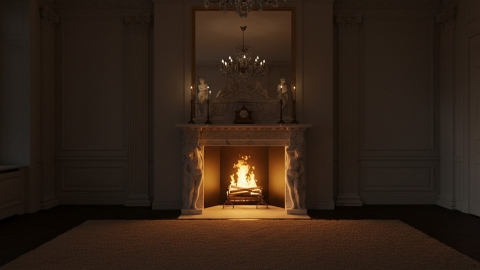 Мраморный портал белого цвета для отделки камина Zelda из натурального камня Bianco Extra 704111901_4